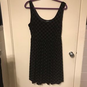 Torrid Flocked Polka Dot Skater Dress